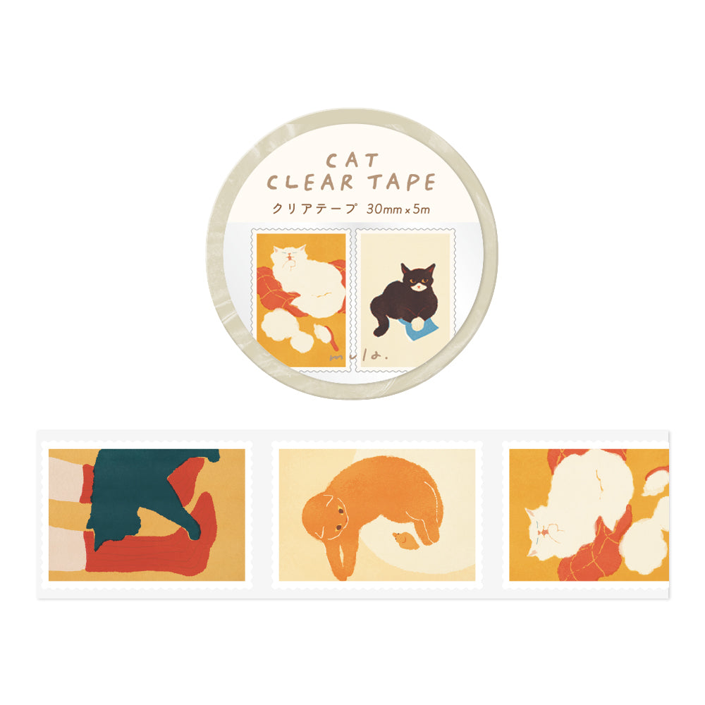 RYU-RYU x mula - Cat Clear Tape - Cat Stamp