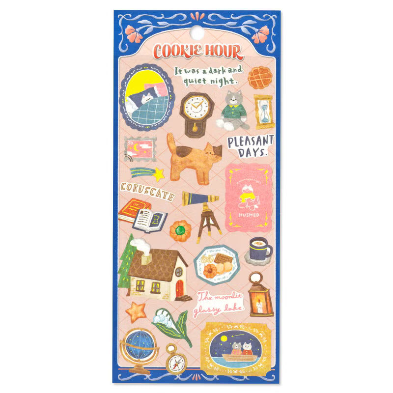 Mind Wave Cookie Hour Sticker Sheet - Cat Cookie