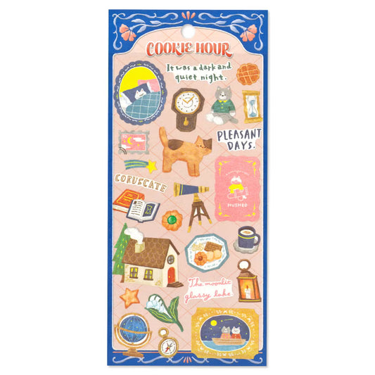 Mind Wave Cookie Hour Sticker Sheet - Cat Cookie