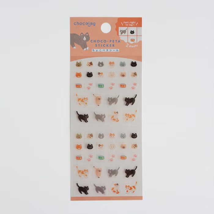 Furukawashiko Choco-Peta Sticker Sheet - Cat