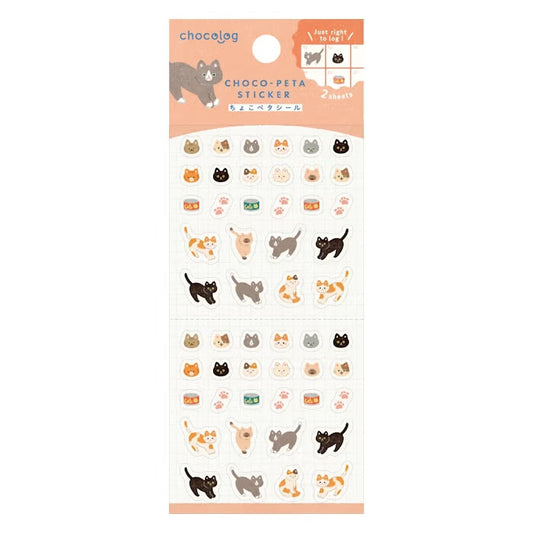 Furukawashiko Choco-Peta Sticker Sheet - Cat