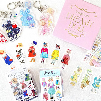 Bande Washi Sticker Roll Set - Kisekae Series - Cat Girls' Night Out