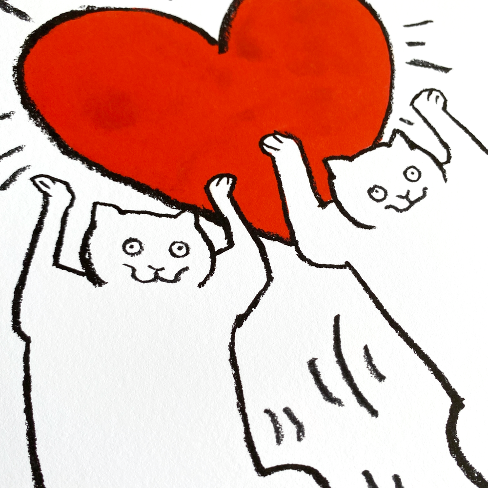 Dawning Crow - 8.5x8.5" Art Print - Cat Heart Dance