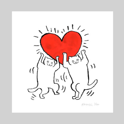 Dawning Crow - 8.5x8.5" Art Print - Cat Heart Dance
