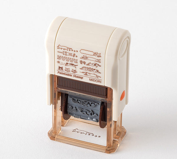 Midori Paintable Rotating Stamp - Soft Color - Cat
