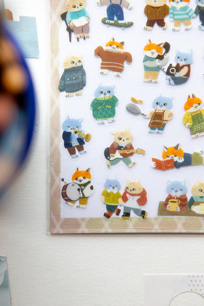 OURS x Koopa - Sticker Sheet - Cats Gathering