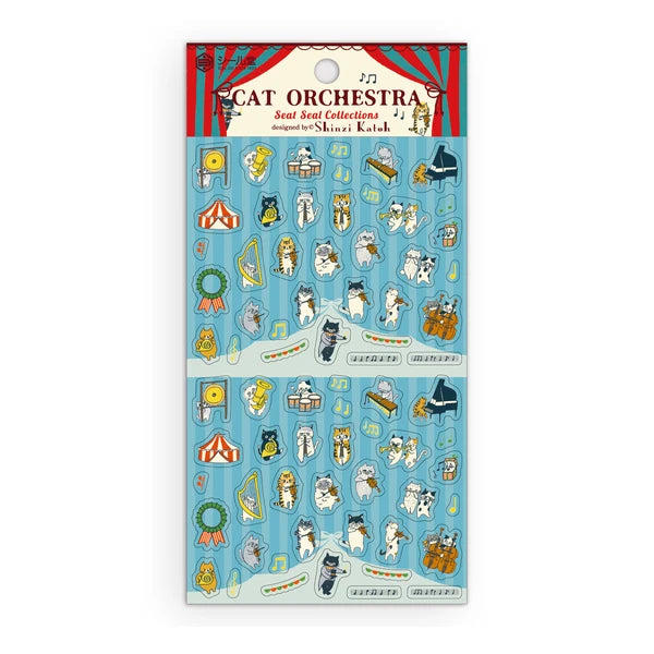 Seal Do Seat Seal Sticker Sheet - Cat Orchestra