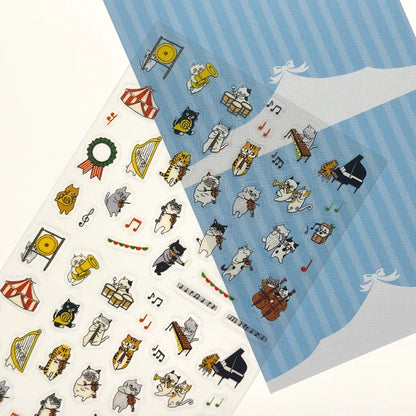 Seal Do Seat Seal Sticker Sheet - Cat Orchestra