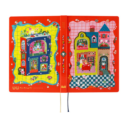 Hobonichi Techo 2027 HON - A5 - Yumi Kitagishi: White Cat and Rabbit's Tea Room