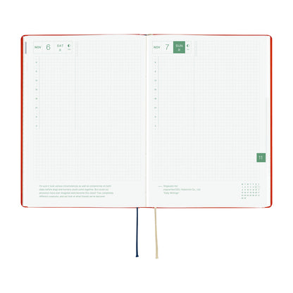 Hobonichi Techo 2027 HON - A5 - Yumi Kitagishi: White Cat and Rabbit's Tea Room