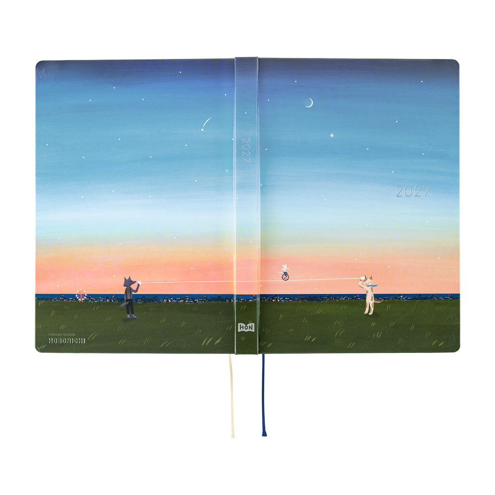 Hobonichi Techo 2027 HON - A5 - Hiroko Kubota: String Telephone Until the Moon is Full
