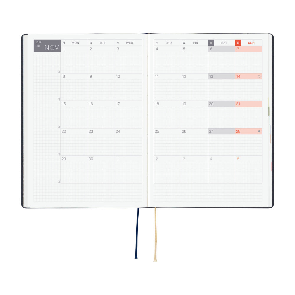 Hobonichi Techo 2027 HON - A5 - Slash (Navy)