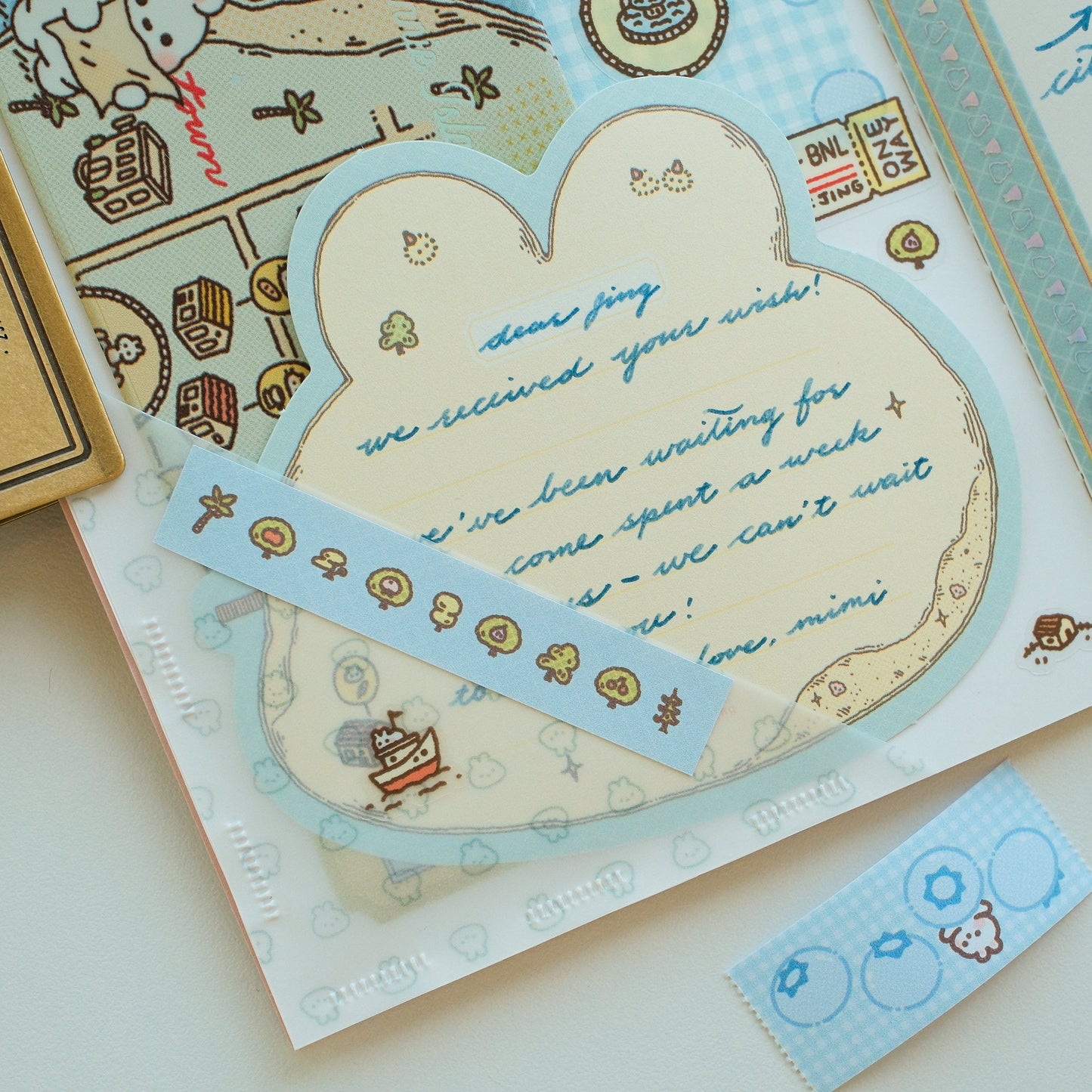 2jingis2jing - Bunnie Island Mini Stationery Pack