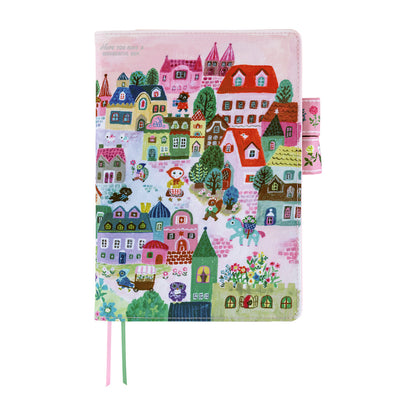 Hobonichi Original A5 Cover - Yumi Kitagishi: White Cat Village