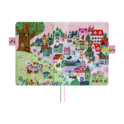 Hobonichi Original A5 Cover - Yumi Kitagishi: White Cat Village