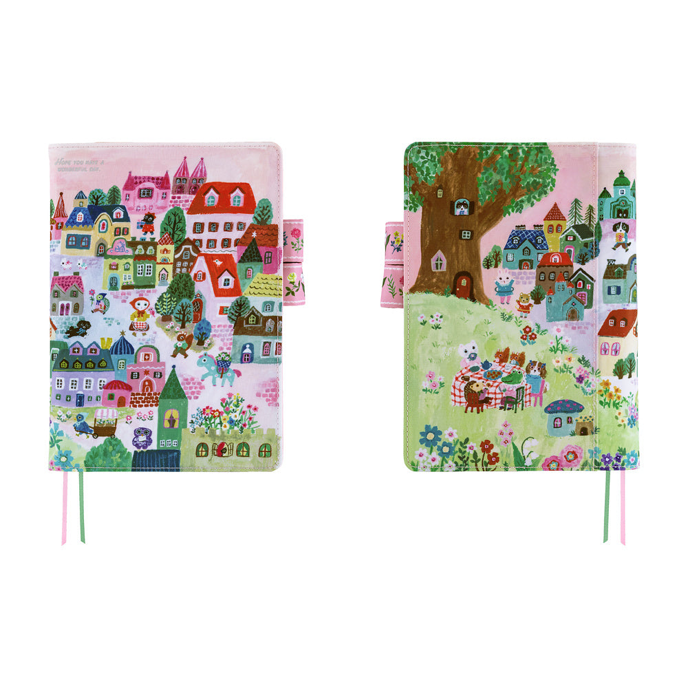 Hobonichi Original A5 Cover - Yumi Kitagishi: White Cat Village