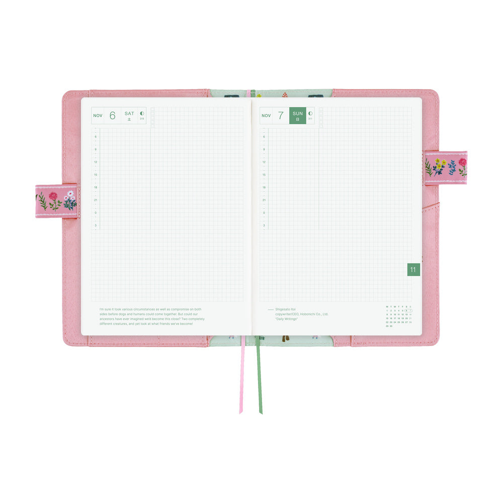 Hobonichi Original A5 Cover - Yumi Kitagishi: White Cat Village