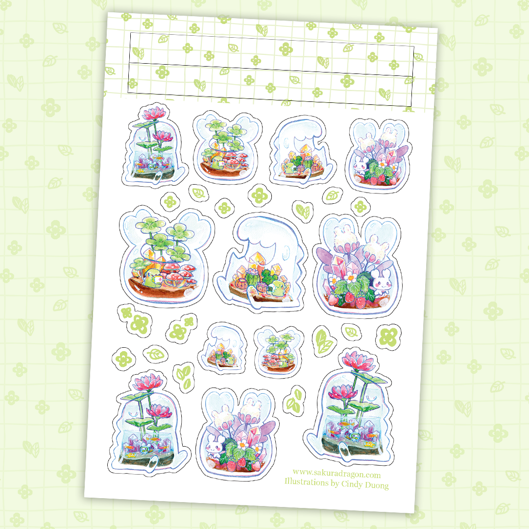 sakuradragon - Sticker Sheet - Terrarium
