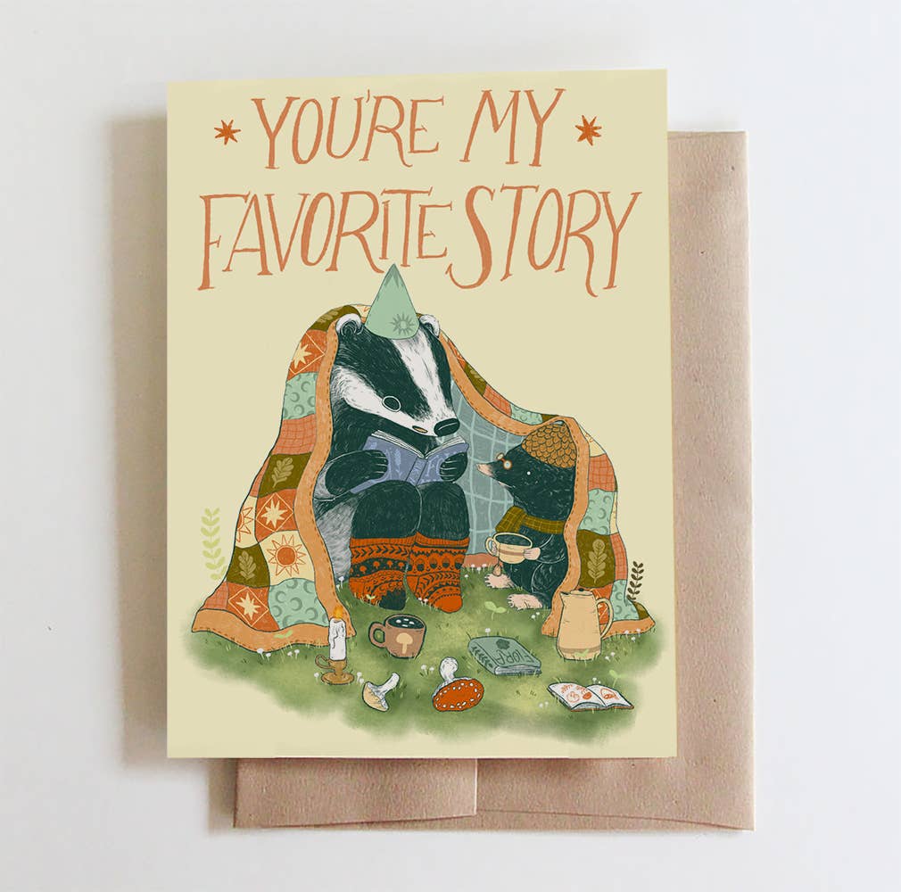 Marika Paz Illustration - You're My Favorite Story Card