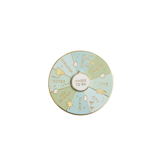 Occasionalish - Where To Go Spinning Enamel Pin