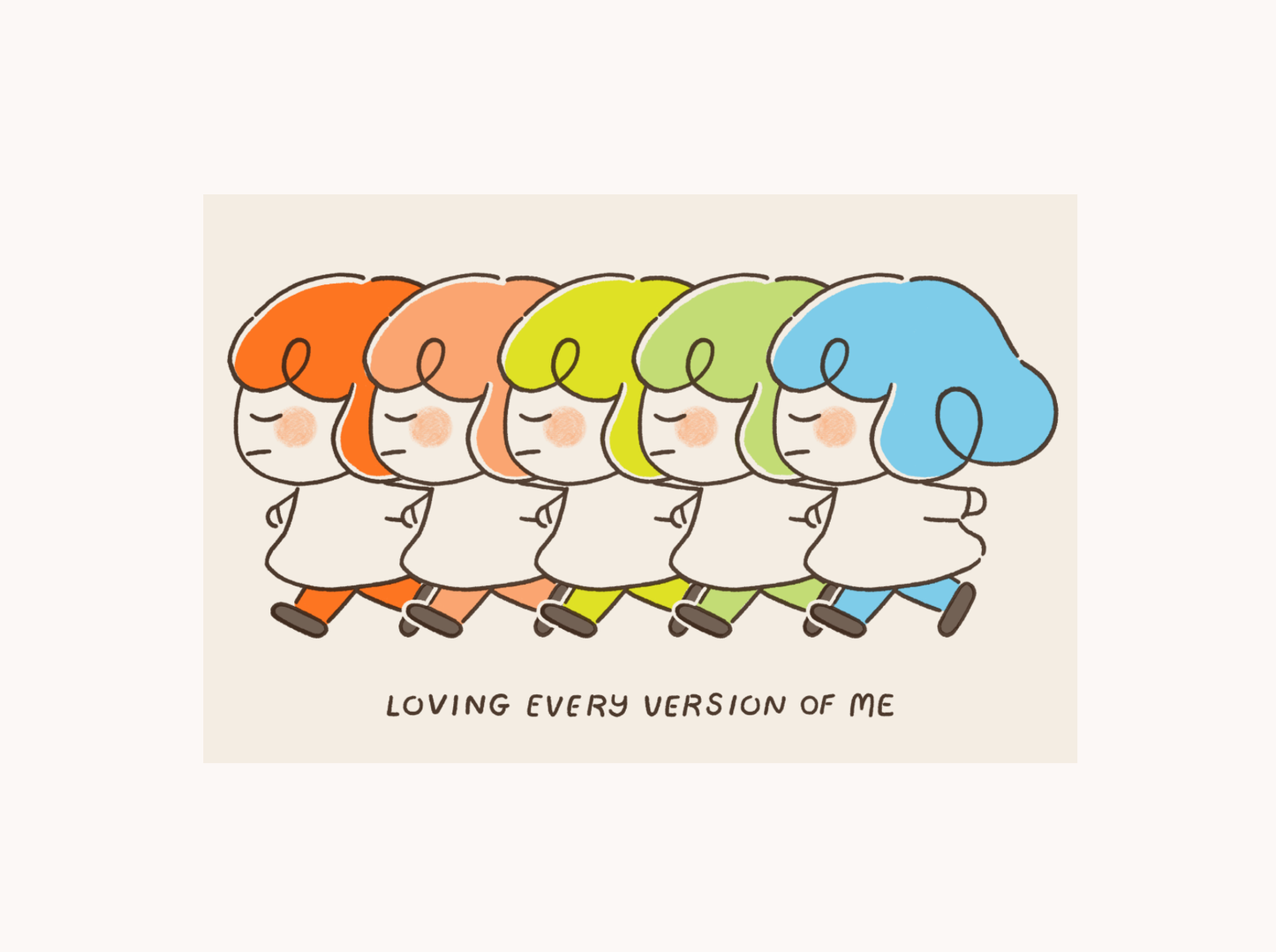 Lovesoup Risograph Postcard - Every Version Of Me