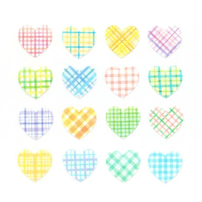 Bande Washi Tape Sticker Roll - Checkered Hearts