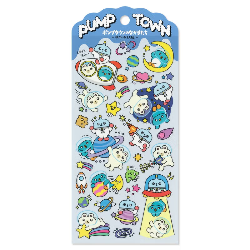 Mind Wave Pump Town Sticker Sheet - The Cheerful Trio