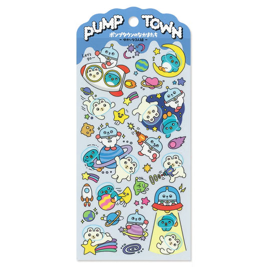 Mind Wave Pump Town Sticker Sheet - The Cheerful Trio