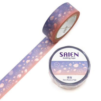 Saien Washi Tape - Cherry Blossoms at Night