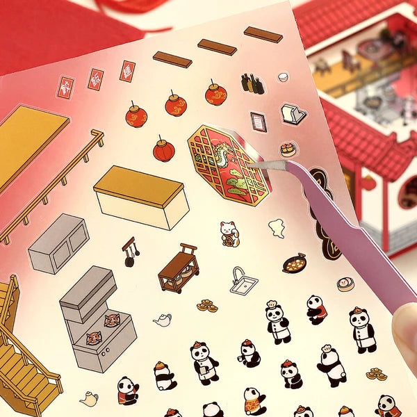 BGM Deco 2.5D Sticker Sheet - Diorama Vol. 3 - Chinese Cuisine