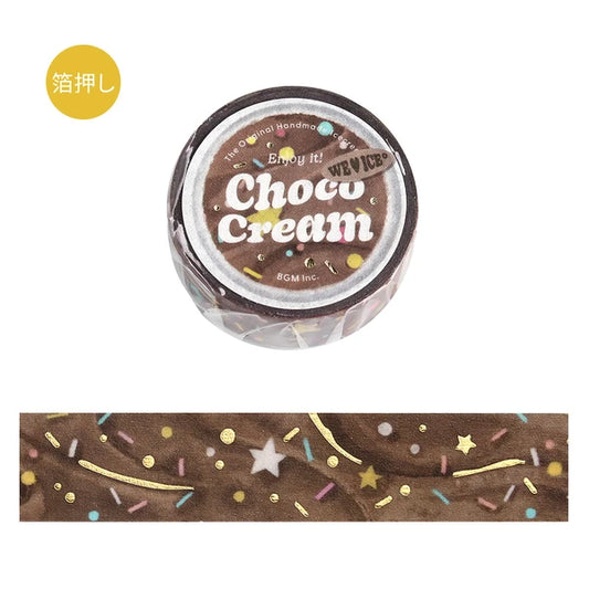 BGM Foil Washi Tape - We Love ICE Series - Chocolate Cream