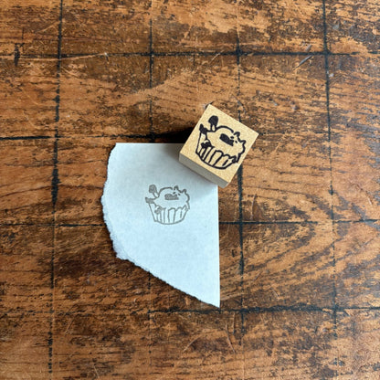 Spica Garden Wood Stamp - muu-chan Series - Chocolate Cup
