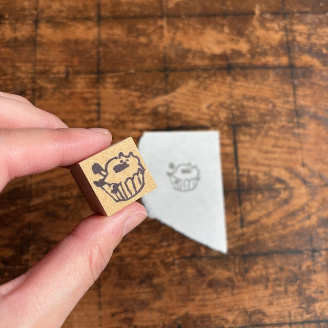 Spica Garden Wood Stamp - muu-chan Series - Chocolate Cup