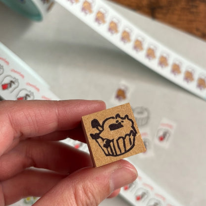 Spica Garden Wood Stamp - muu-chan Series - Chocolate Cup