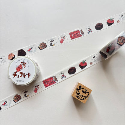 Spica Garden Washi Tape - muu-chan Series - Chocolate