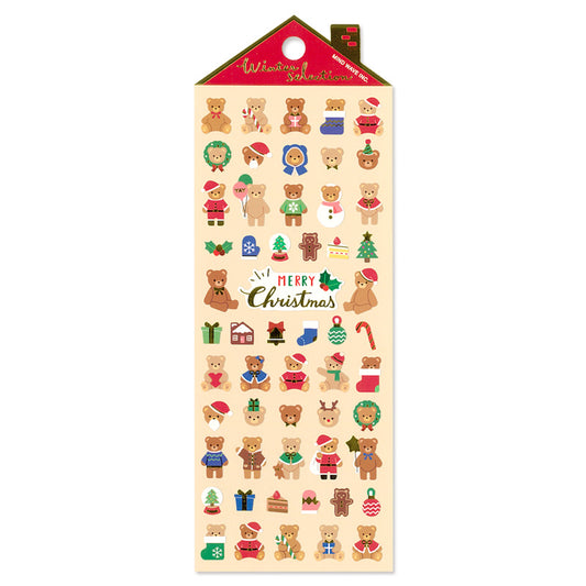 Mind Wave Sticker Sheet - Winter Selection - Christmas Bear