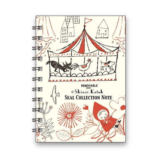Shinzi Katoh Sticker Notebook - Chubby Red Riding Hood