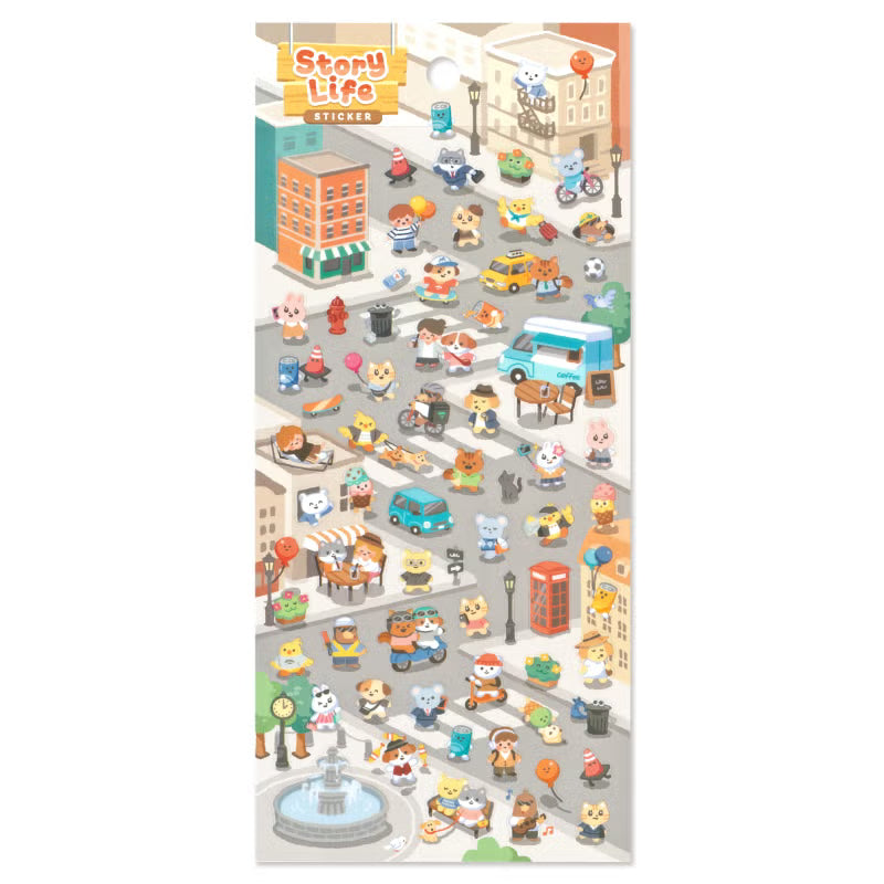 Mind Wave Story Life Sticker Sheet - City