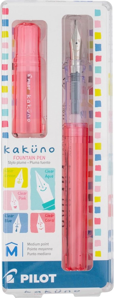 Kakuno Fountain Pen - Family Series - Clear Coral
