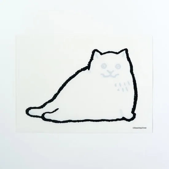 Dawning Crow - A4 Clear File Folder - White Cat