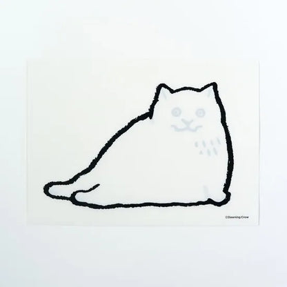 Dawning Crow - A4 Clear File Folder - White Cat