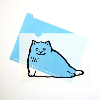 Dawning Crow - A4 Clear File Folder - White Cat