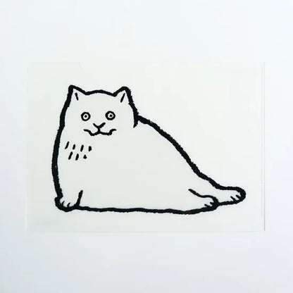 Dawning Crow - A4 Clear File Folder - White Cat