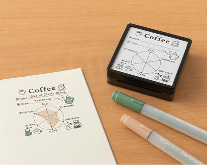 Midori Paintable Stamp - Pre-Inked - Coffee