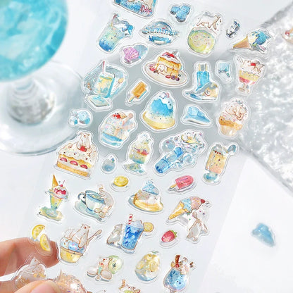 BGM Kyururun 3D Sticker Sheet - 2026 Summer Limited - Coffee À La Mode