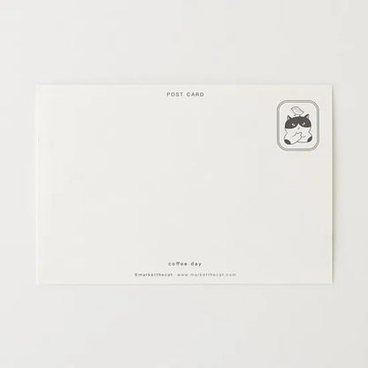 Market the Cat - Postcard - Coffee Day
