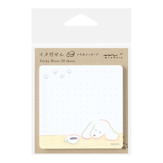 Midori Sticky Notes - Coffee and Dog