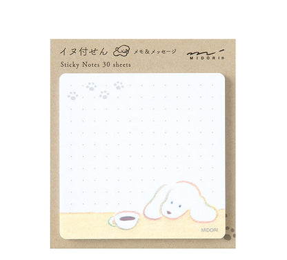 Midori Sticky Notes - Coffee and Dog