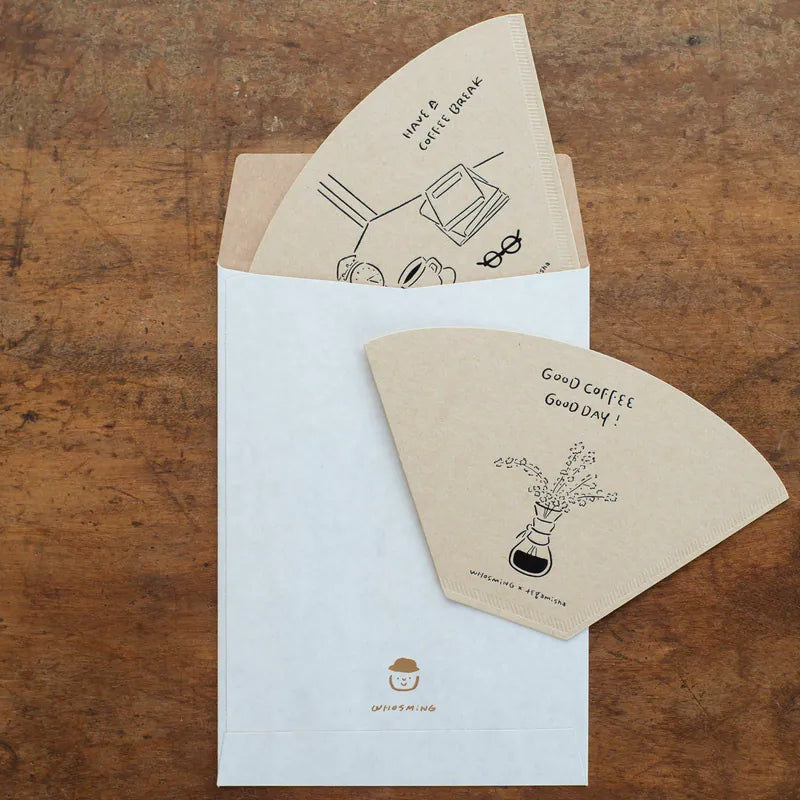 WHOSMiNG x Tegamisha Gold Stamped Japanese Envelope - Coffee Moments