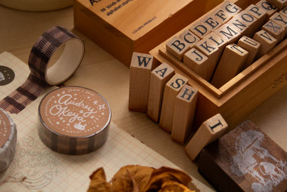 Okeya Stationery Co. - Washi Tape - Coffee Gingham